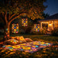 Lanterne Solaire Décorative LED – Motifs Fleurs et Papillons pour Jardin