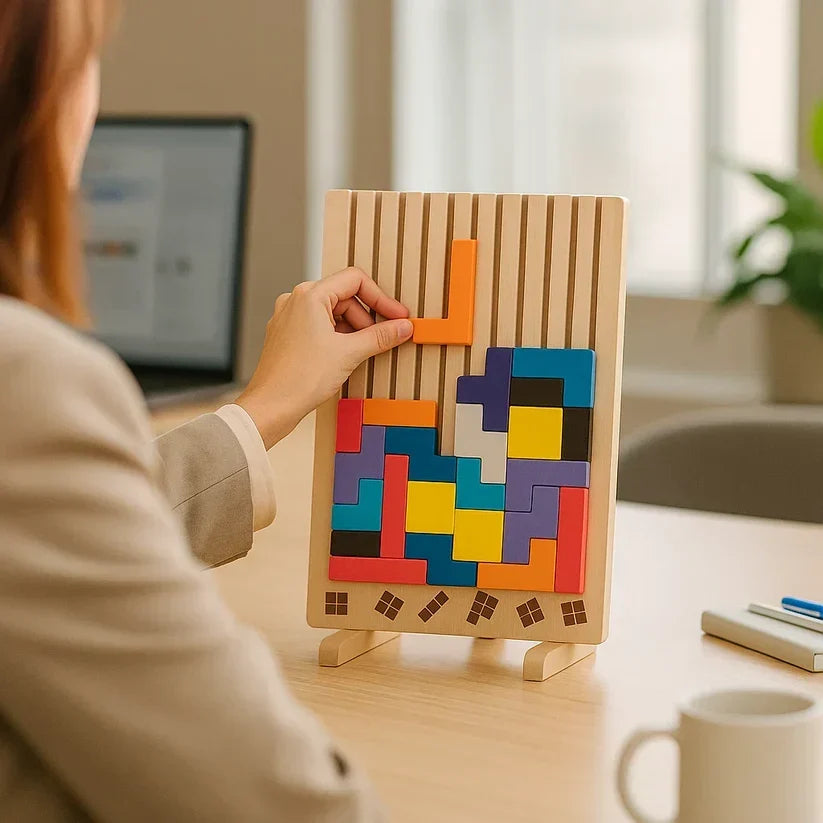 Puzzle Tetris pour bureau avec cartes modèles