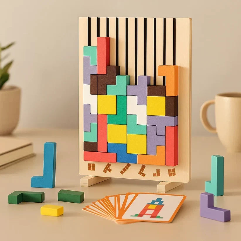 Puzzle Tetris pour bureau avec cartes modèles