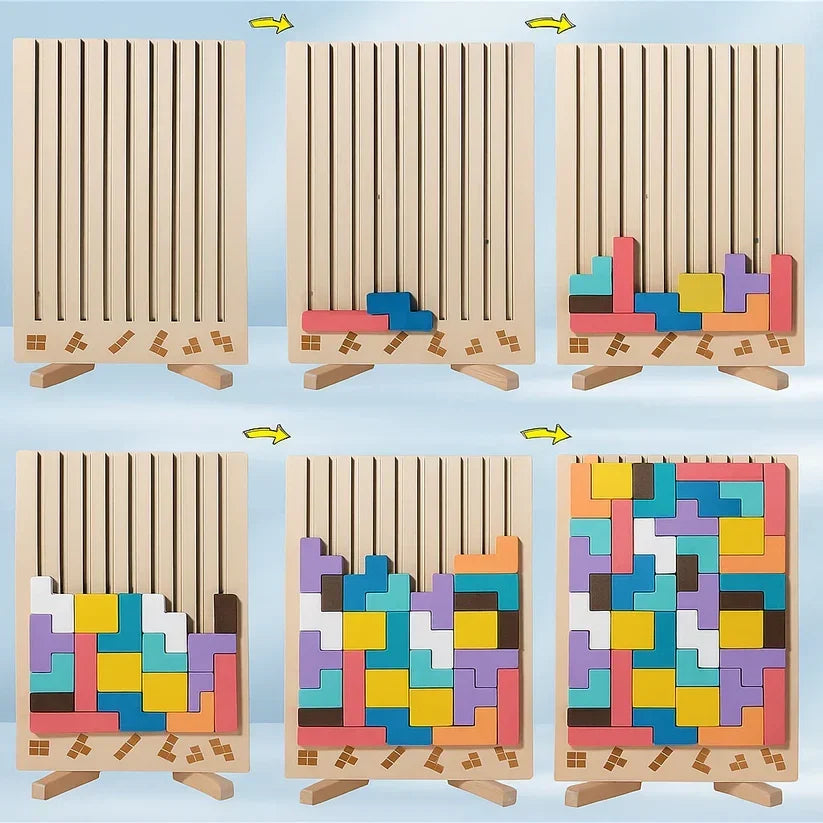 Puzzle Tetris pour bureau avec cartes modèles