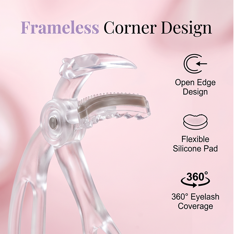 Recourbe-cils professionnel grand angle avec coussinets en silicone