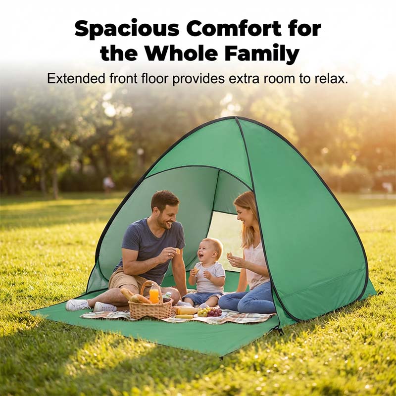 Tente de plage pop-up anti-UV avec ventilation mesh pour famille