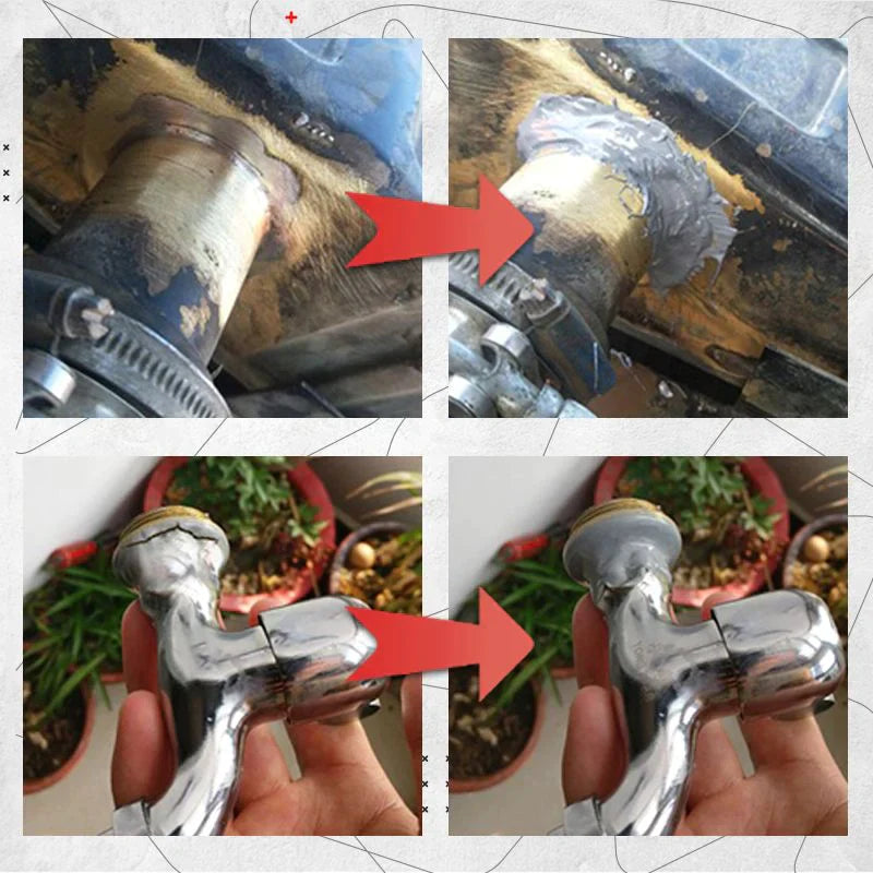 Mastic de Réparation Métallique Ultra-Résistant pour Métal, Acier et Aluminium