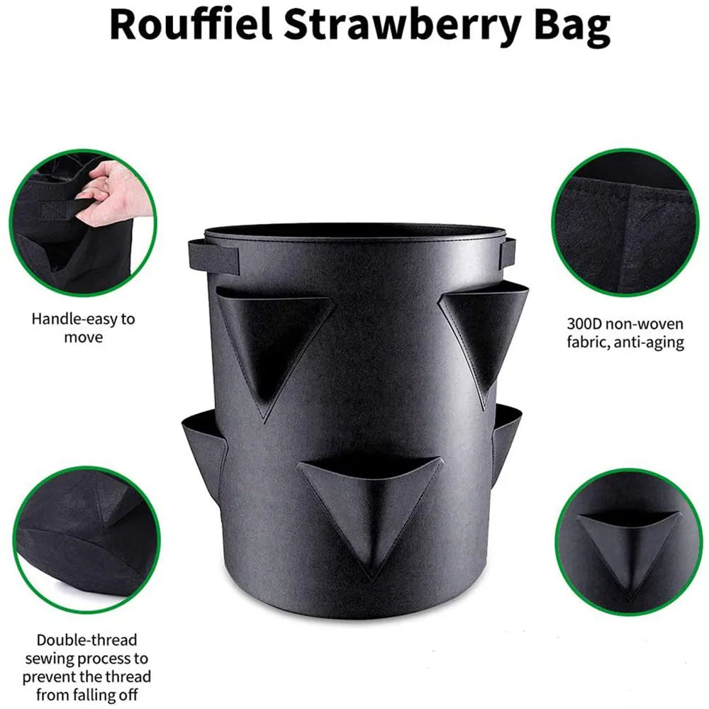 Sac de Plantation Respirant et Réutilisable pour Fraises et Légumes