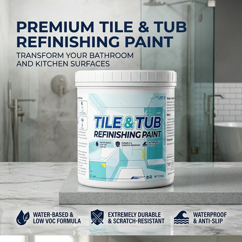 Peinture carrelage imperméable à base d'eau – Salle de bain et cuisine