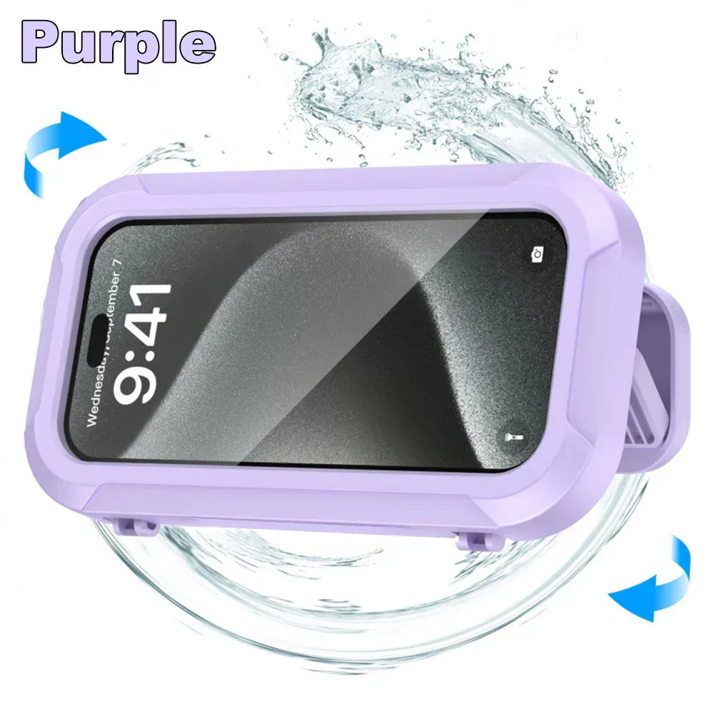 Support Téléphone Douche Étanche IPX6 avec Bras Télescopique Réglable