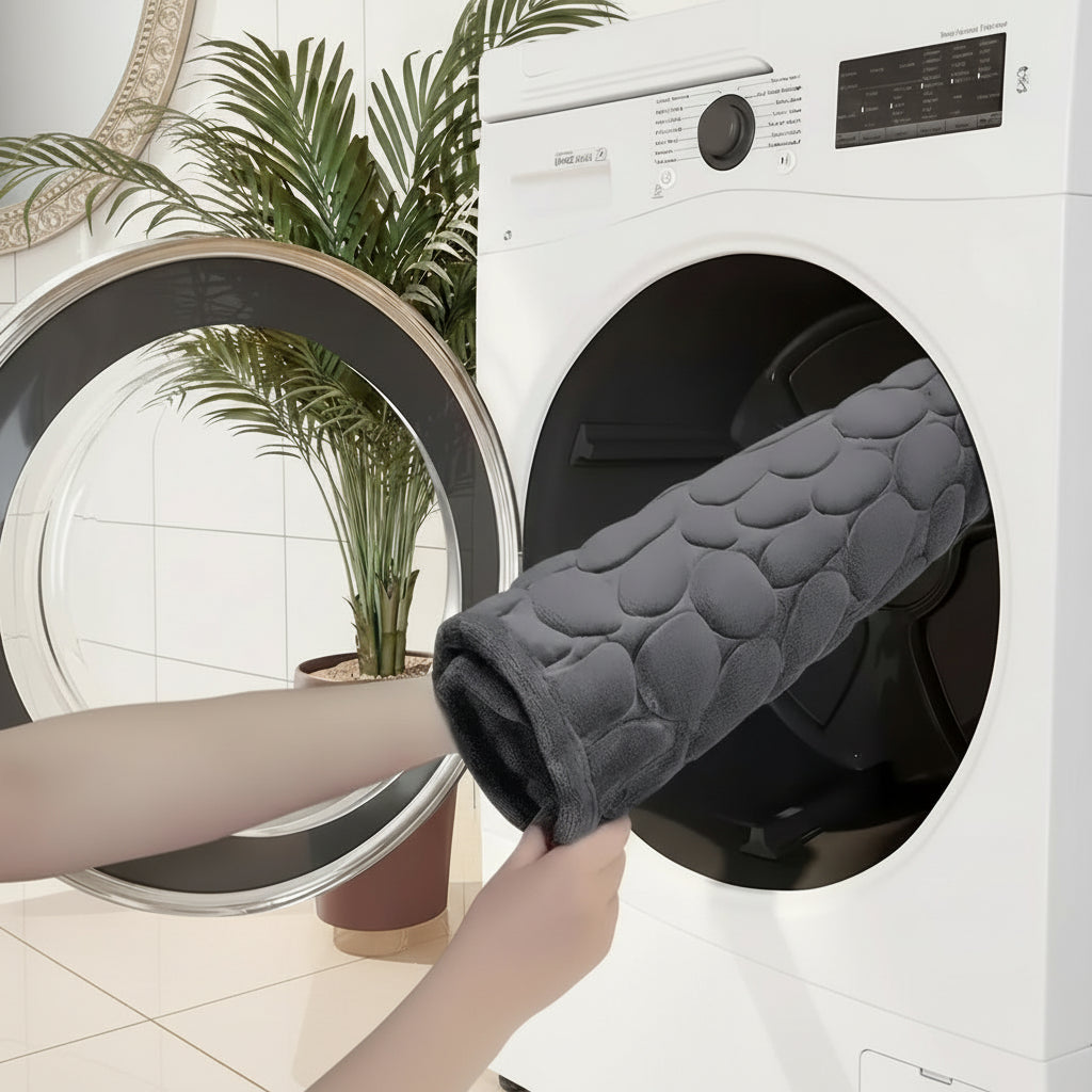 Grand tapis de bain lavable en machine – doux et antidérapant