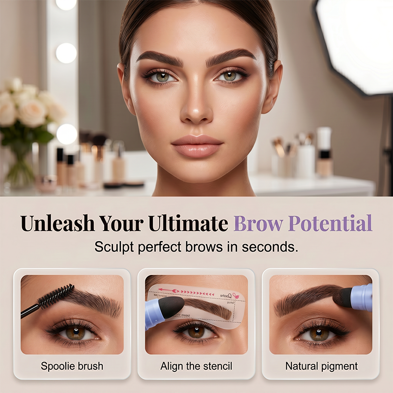Poudre à Sourcils Waterproof Longue Tenue – Fini Naturel