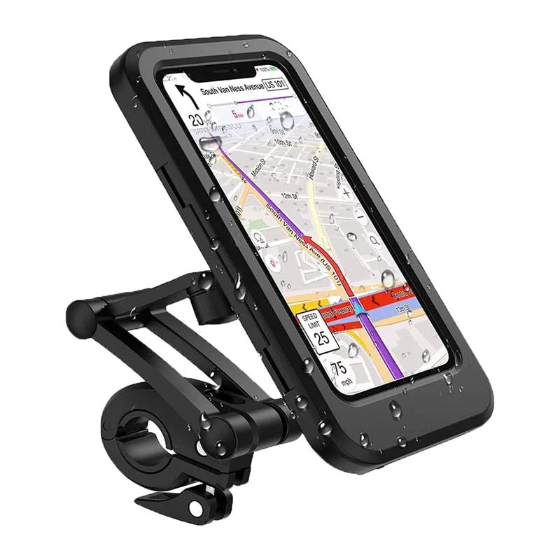Support Téléphone Vélo Étanche avec Charge Sans Fil 15W et Batterie Intégrée