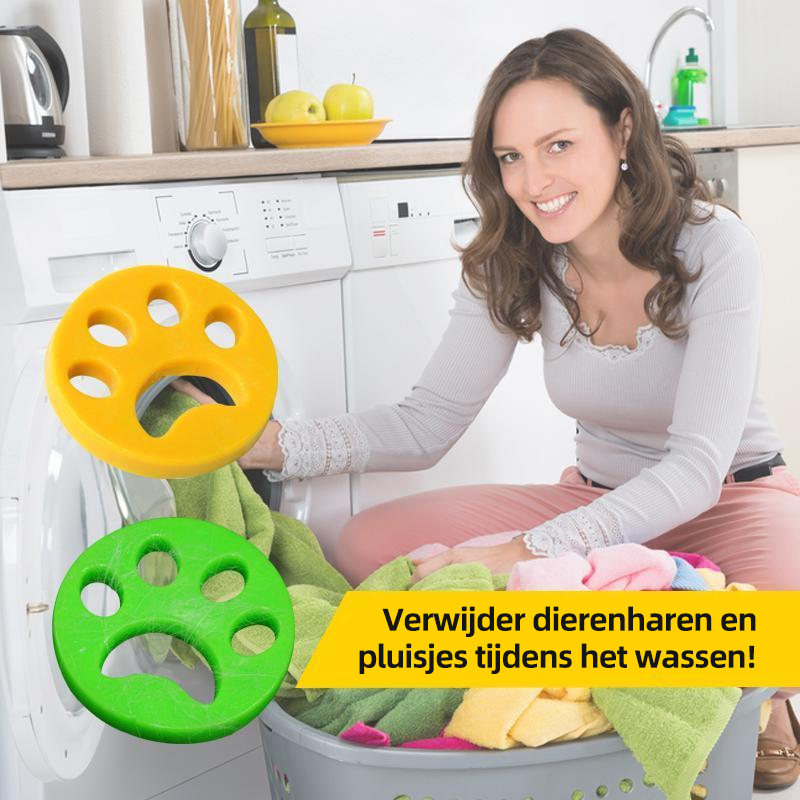 Attrape-poils en silicone pour machine à laver et sèche-linge – Lot de 4