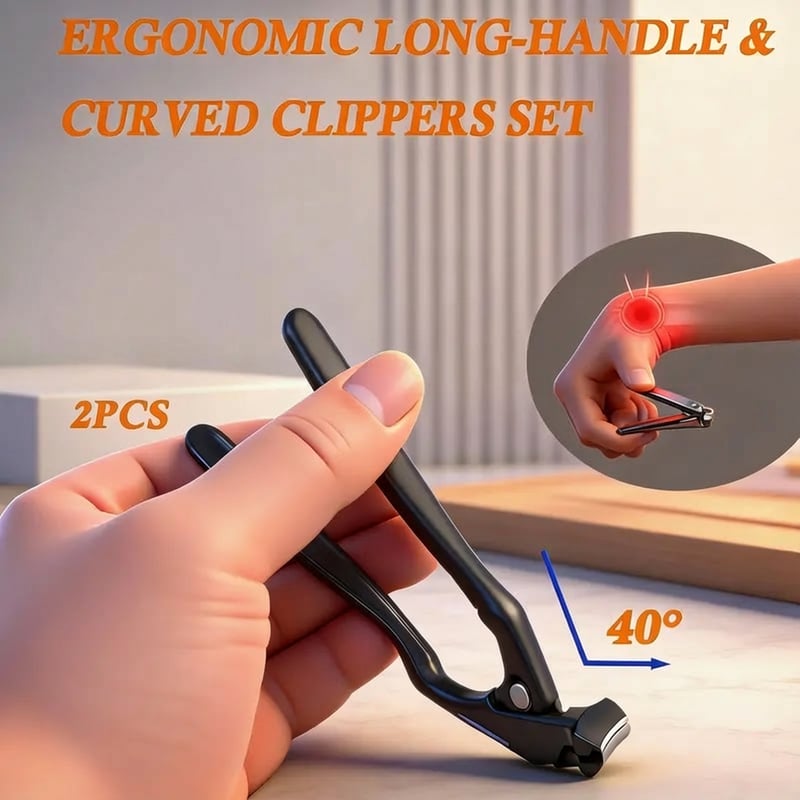 Coupe-Ongles Épais Ergonomique à Poignée Longue en Acier Inoxydable
