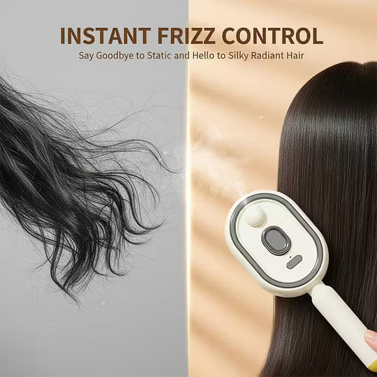 Brosse de massage électrique à vaporisation pour cheveux