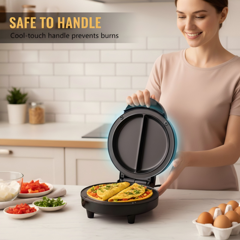 Appareil à Petit-Déjeuner Double Face Antiadhésif – Cuisson Rapide et Uniforme