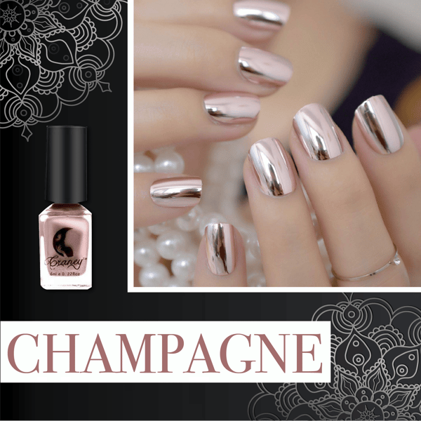 Vernis Chromé Effet Miroir à Séchage Rapide pour Ongles Brillants