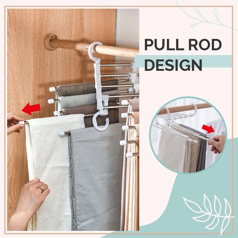 Cintre Organisateur Multi-Niveaux en Acier Inoxydable pour Armoire