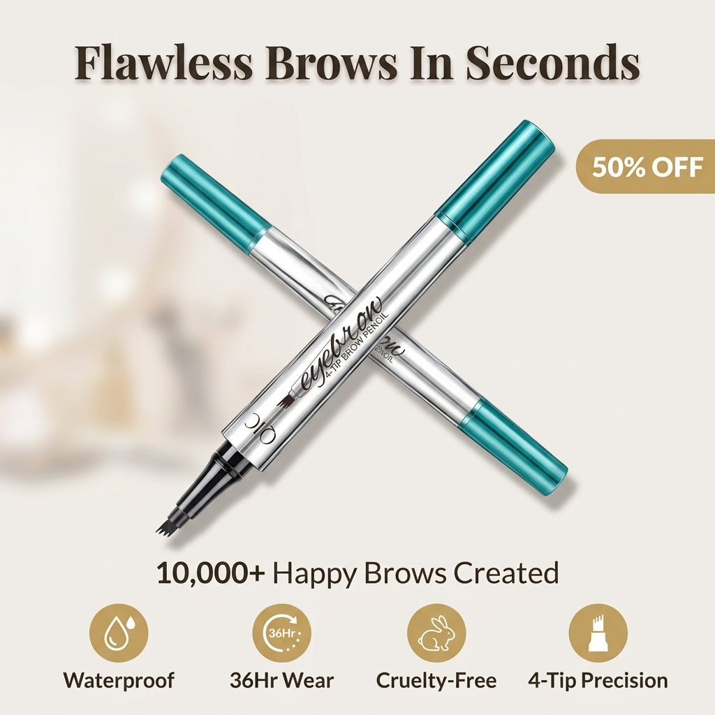 Crayon à Sourcils Microblading 4 Pointes – Effet Poil à Poil Naturel