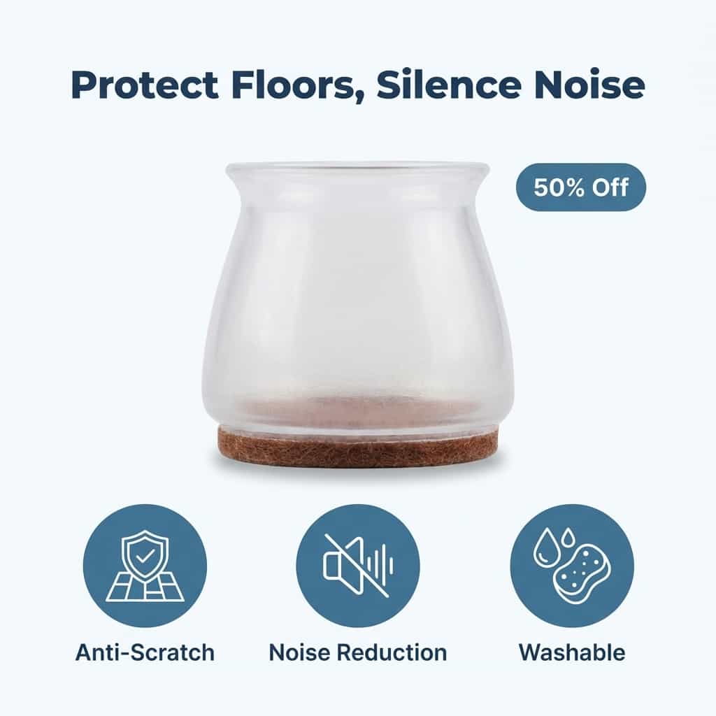 Patins en Silicone pour Meubles – Protection Sol et Réduction du Bruit