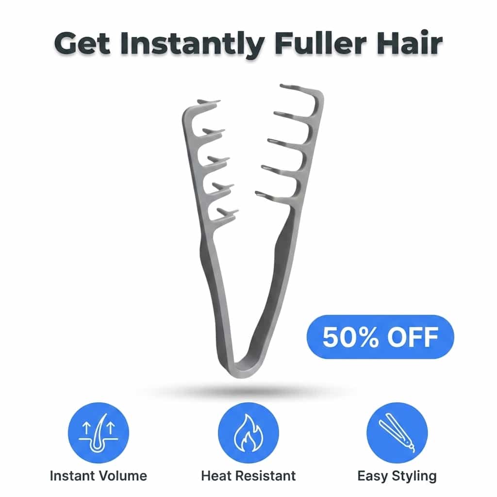 Peigne Volumisant Ergonomique Résistant à la Chaleur pour Brushing