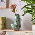 Vase en forme de carpe Koï en grès – objet d'art décoratif