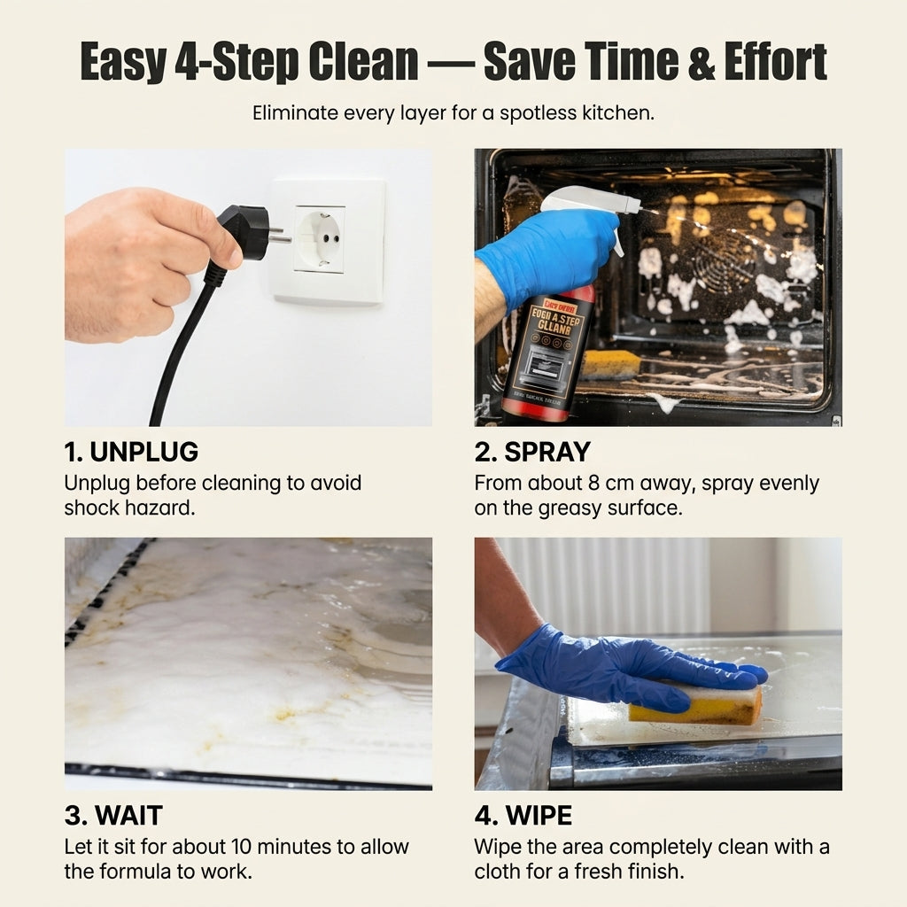 Nettoyant Dégraissant Puissant pour Four et Cuisine – Spray Action Rapide