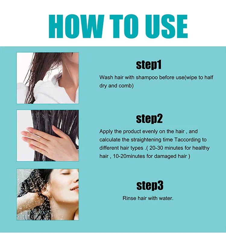 Crème Lissante Capillaire à la Kératine pour Cheveux Lisses et Brillants