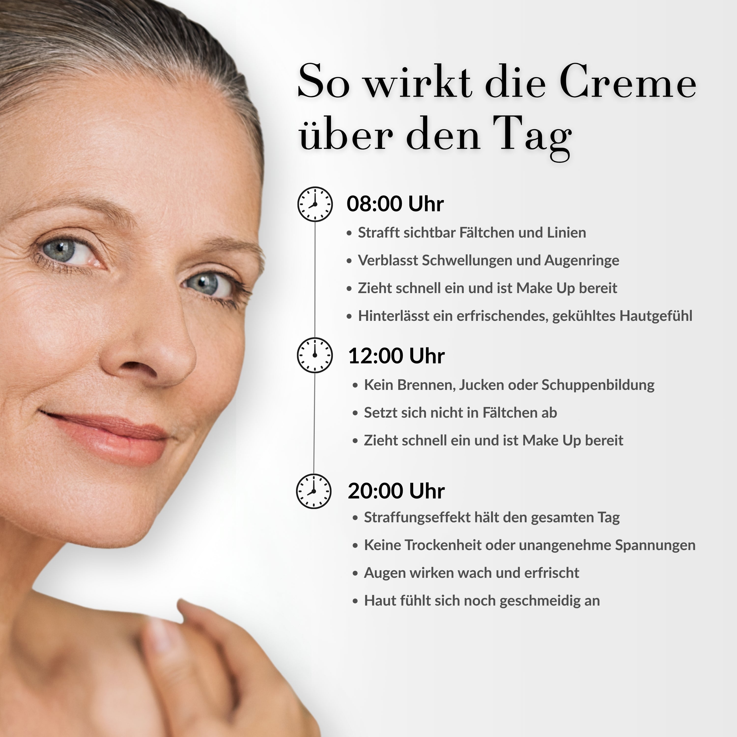 Crème Contour des Yeux Anti-Rides Effet Lifting Peau Mature 40+