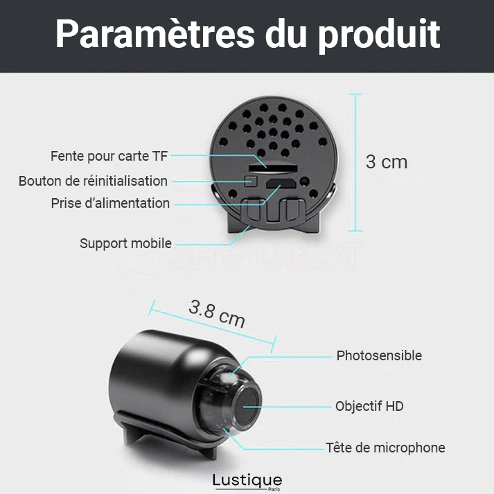 NanoVision™ – Mini caméra espion 4K HD 360° [50 % de réduction]