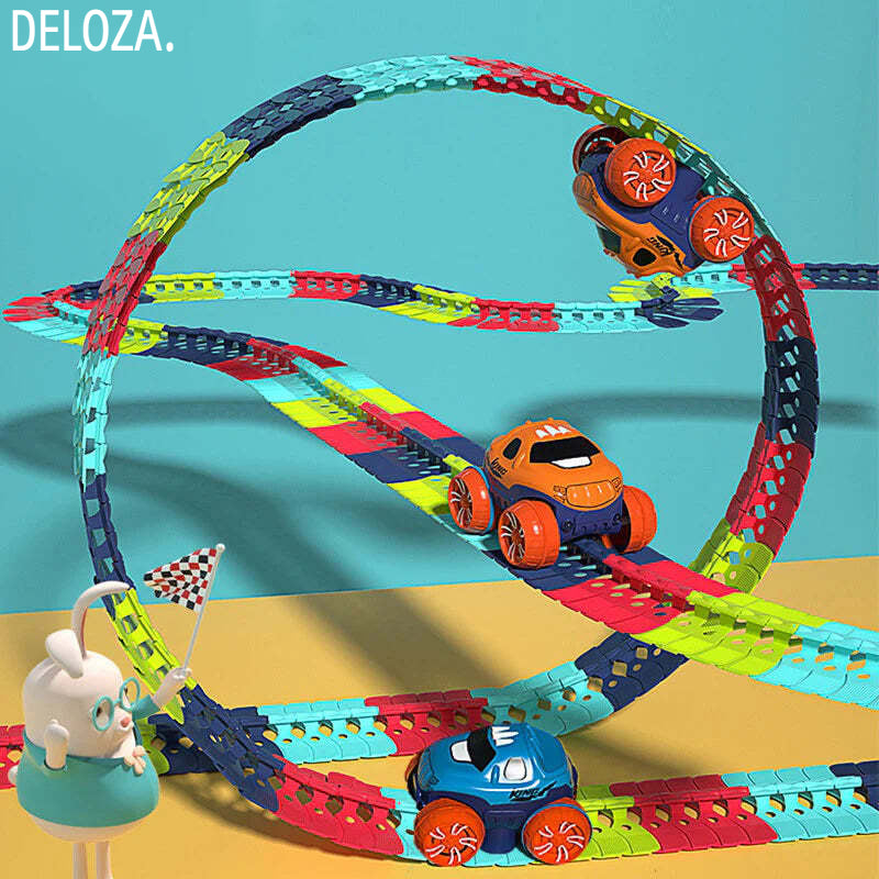 Circuit de Course Magnétique pour Enfants – 92 Pièces Flexibles