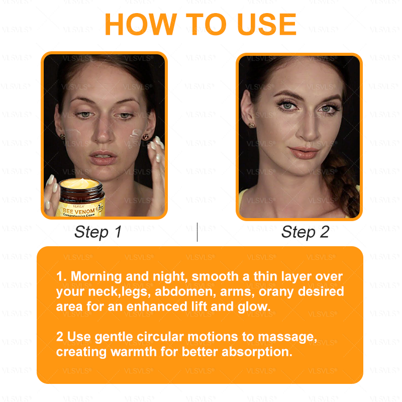 AgeGlow™ – Crème raffermissante anti-âge aux peptides de venin d’abeille [1 + 1 Gratuit]