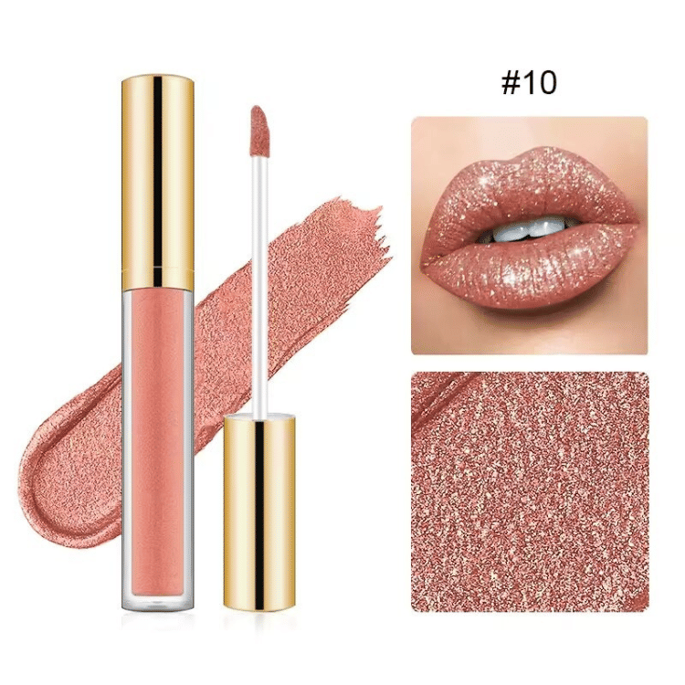 Rouge à Lèvres Liquide Longue Tenue 12h – Éclat Diamant Hydratant
