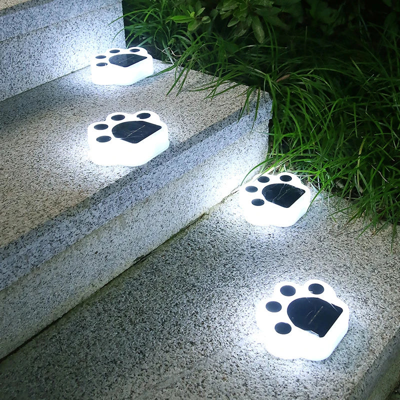 Lampe solaire LED en forme de patte pour jardin – Éclairage extérieur