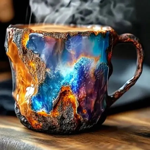 Tasse à café en pierre minérale naturelle faite à la main – Jaspe, Onyx, Quartz
