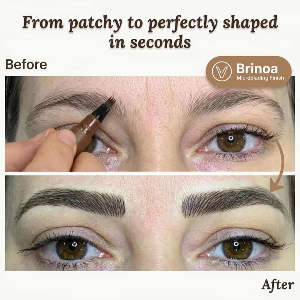 Crayon à Sourcils Microblading Waterproof – Pointe de Précision Effet Naturel