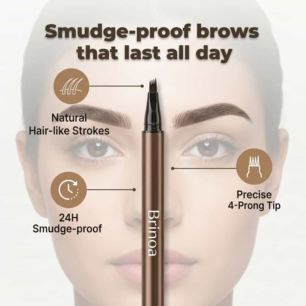 Crayon à Sourcils Microblading Waterproof – Pointe de Précision Effet Naturel