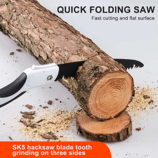 Scie pliante lame SK-5 pour jardinage, camping et projets DIY
