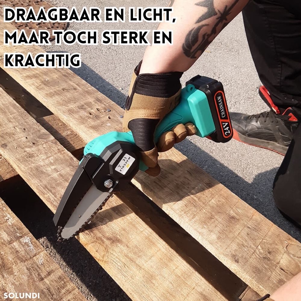 Tronçonneuse sans fil compacte pour jardinage et bricolage