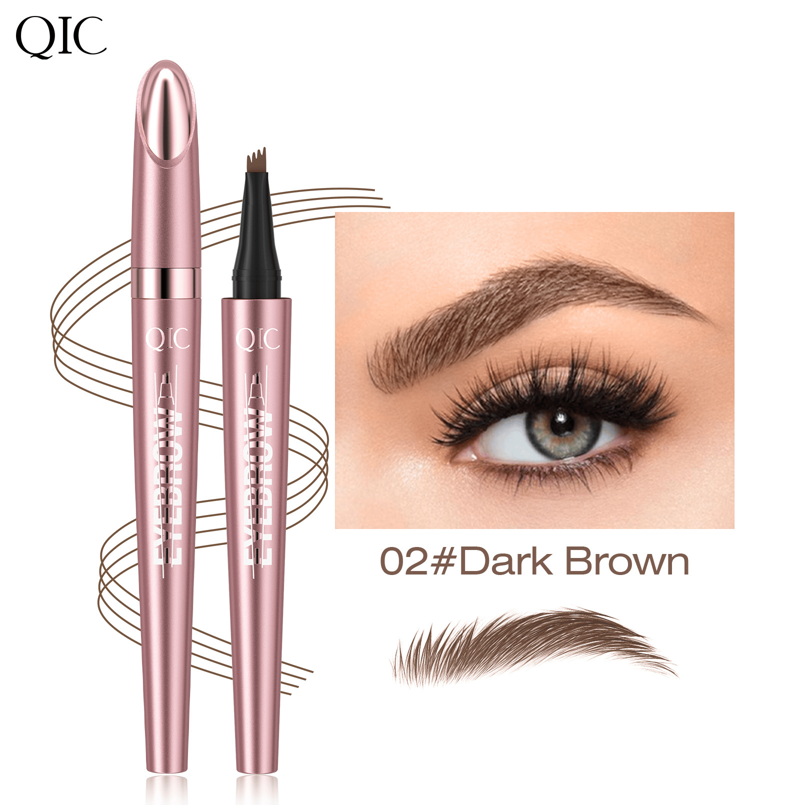 Crayon à Sourcils Micro-Fourche 4 Pointes – Waterproof 24h
