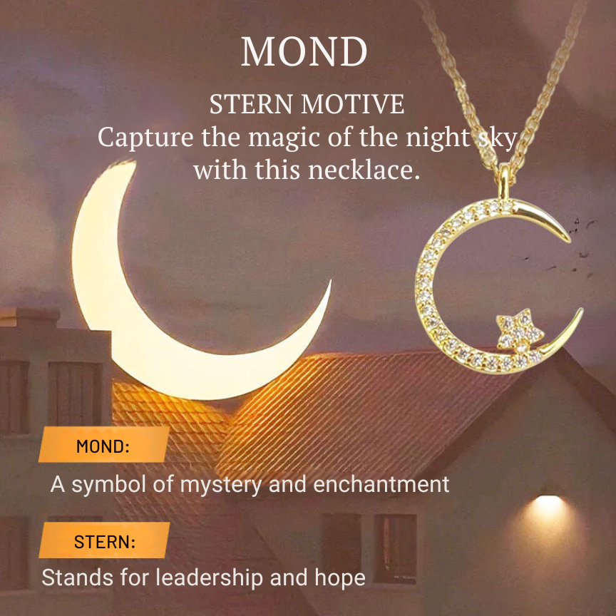 Bijou Scintillant Motif Lune et Étoiles – Accessoire Élégant