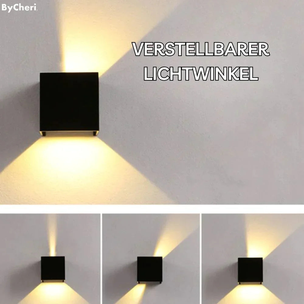 Lampe murale sans fil avec détecteur de mouvement et design cubique