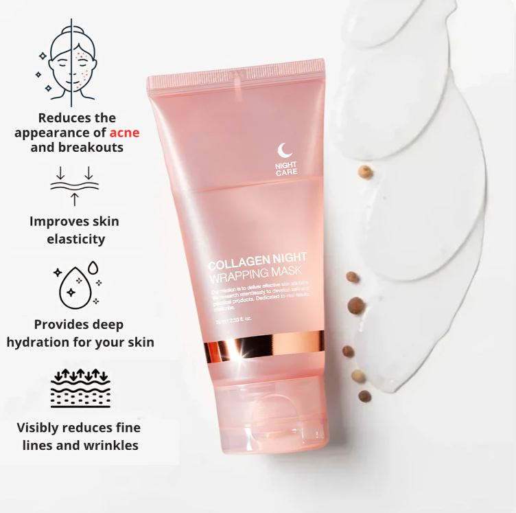 CollaGlow™ – Pour une peau fraîche, lisse et soignée au réveil – sans résidus [1 + 1 Gratuit]