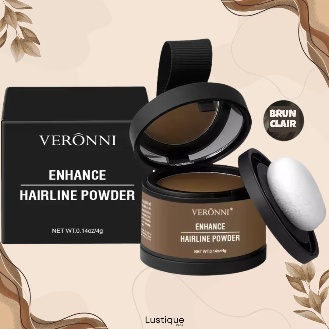 Poudre Compacte pour Racines et Sourcils – Couvrance Naturelle Longue Tenue