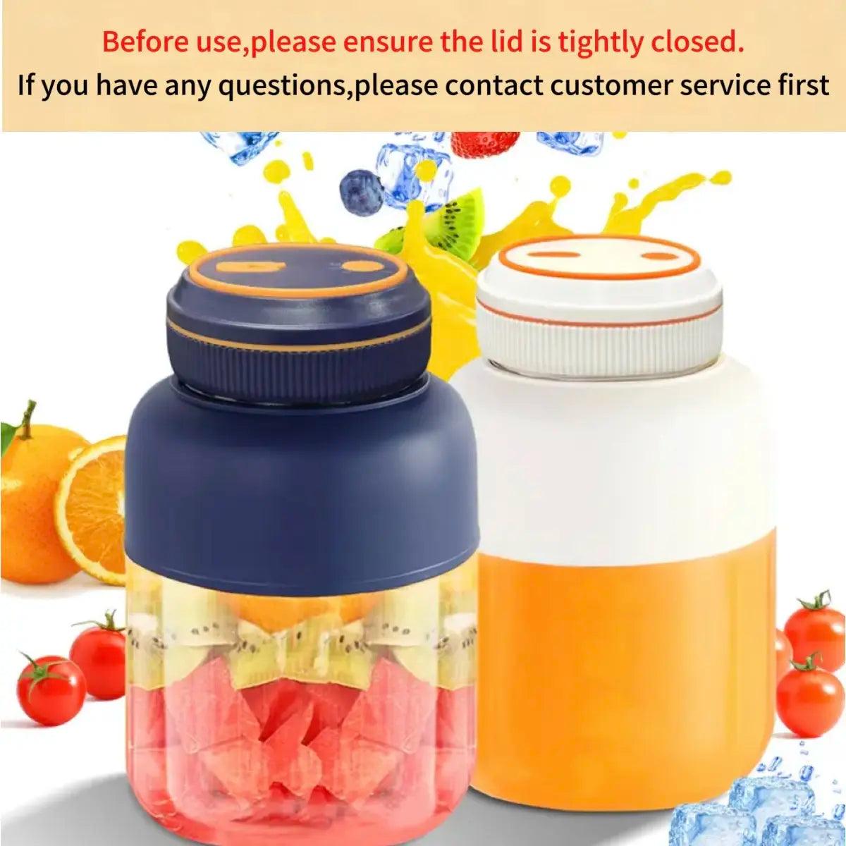 Mixeur Portable USB Rechargeable 800 ml pour Smoothies et Jus Frais