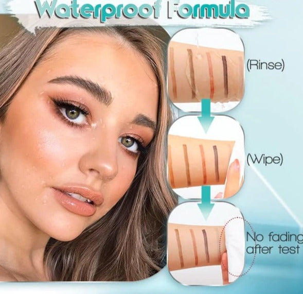 Crayon à sourcils waterproof effet microblading – Pointe fine longue tenue