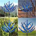 Girouette de Jardin Décorative en Métal Inoxydable – Design Lotus
