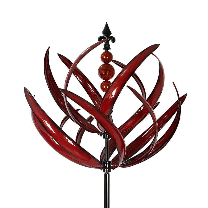 Girouette de Jardin Décorative en Métal Inoxydable – Design Lotus