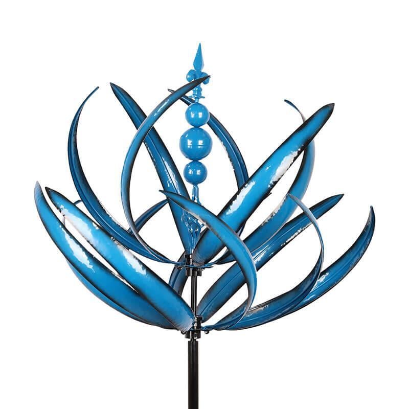 Girouette de Jardin Décorative en Métal Inoxydable – Design Lotus