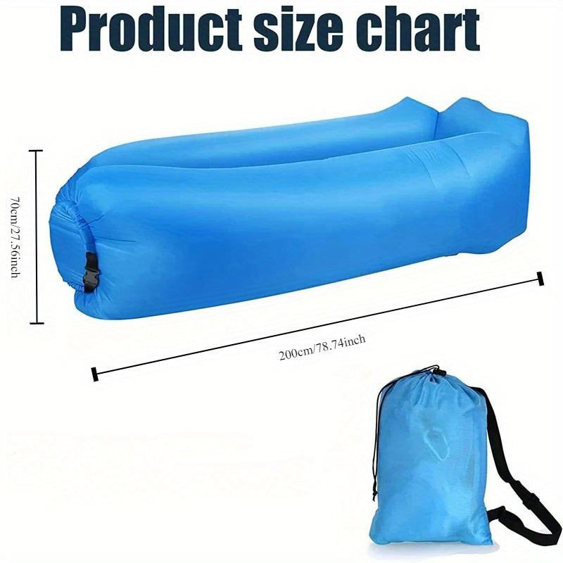 Canapé Gonflable Portable sans Pompe pour Camping et Plage