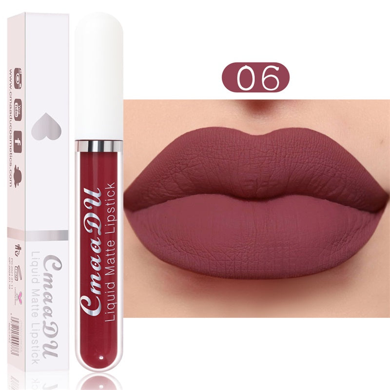 Rouge à Lèvres Mat Longue Tenue – Set de 18 Teintes Résistant à l'Eau