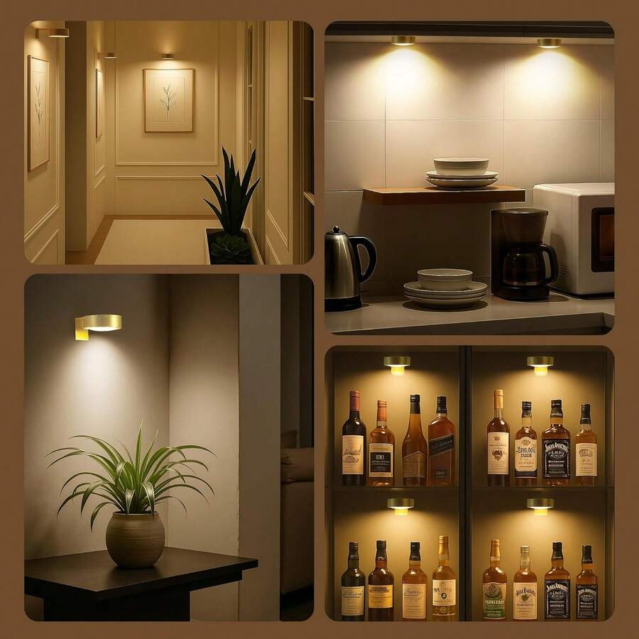 Lampe de tableau LED sans fil magnétique dimmable 3 températures de couleur RGB
