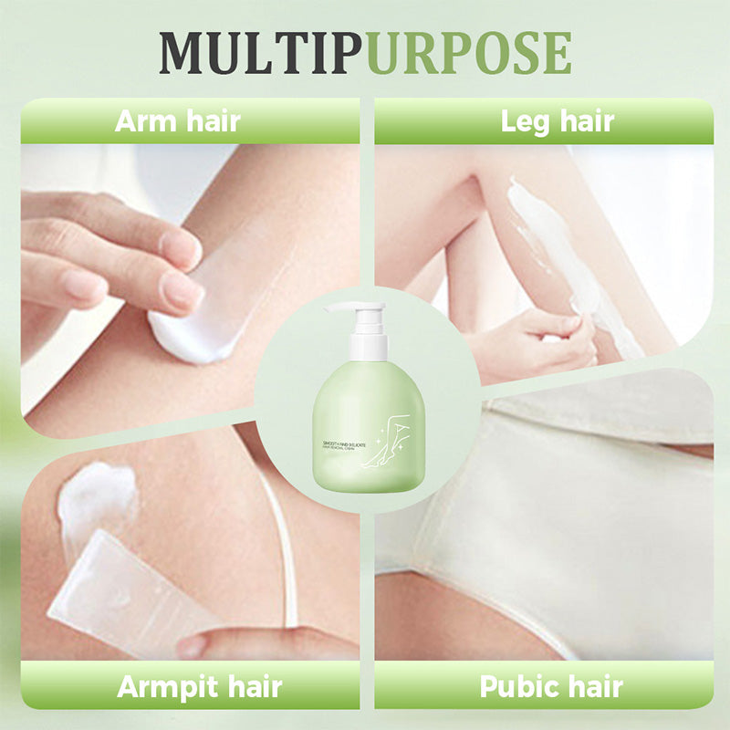 Crème Épilatoire Douce pour Peaux Sensibles avec Spatule de Précision